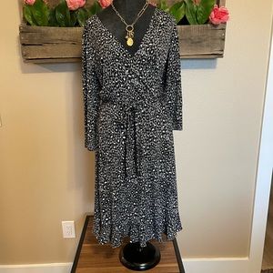Black and white wrap dress (stitch fix purchase).